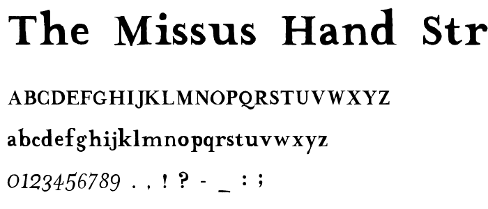 The Missus Hand Strong font